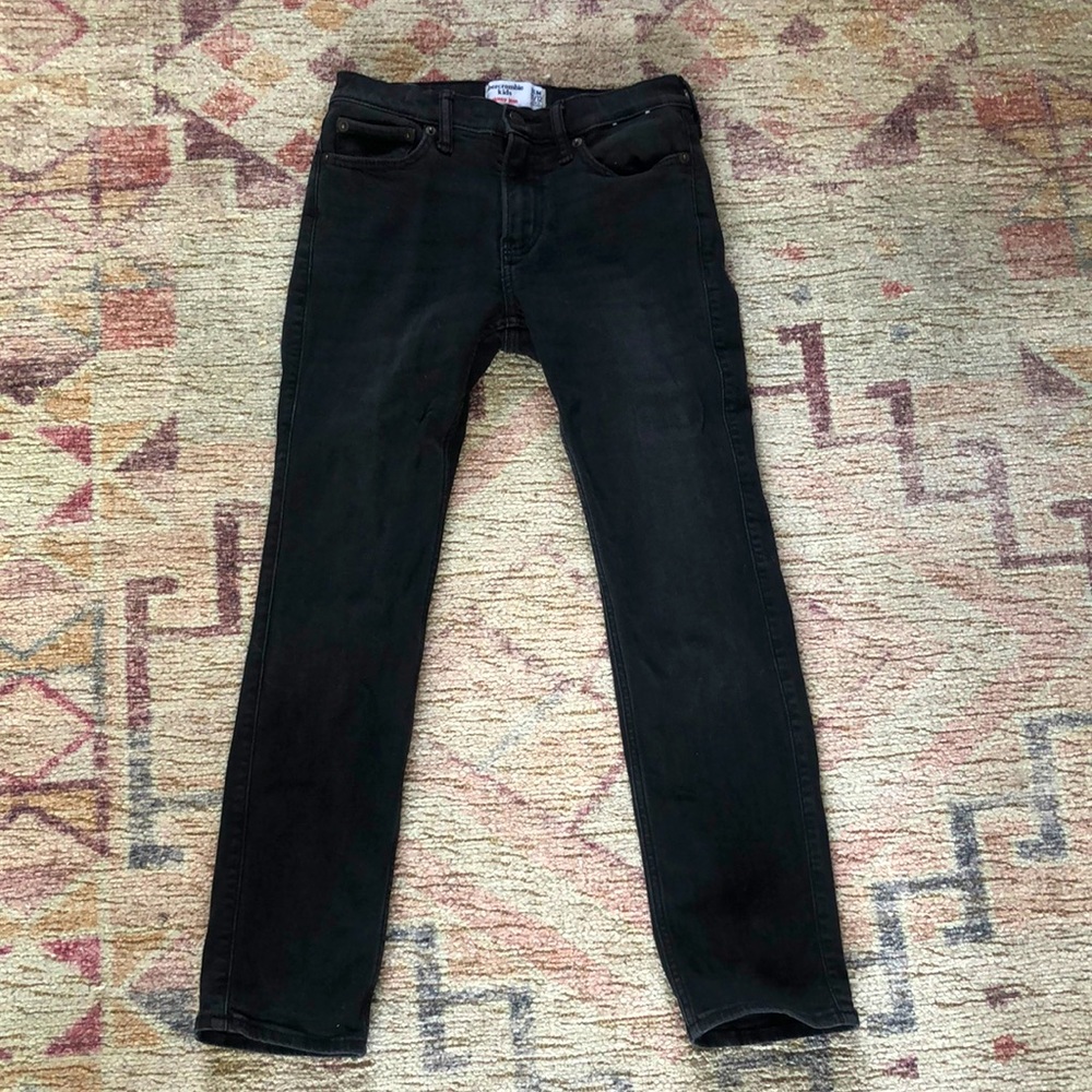 Boys faded black denim Abercrombie jeans size 13/14 skinny